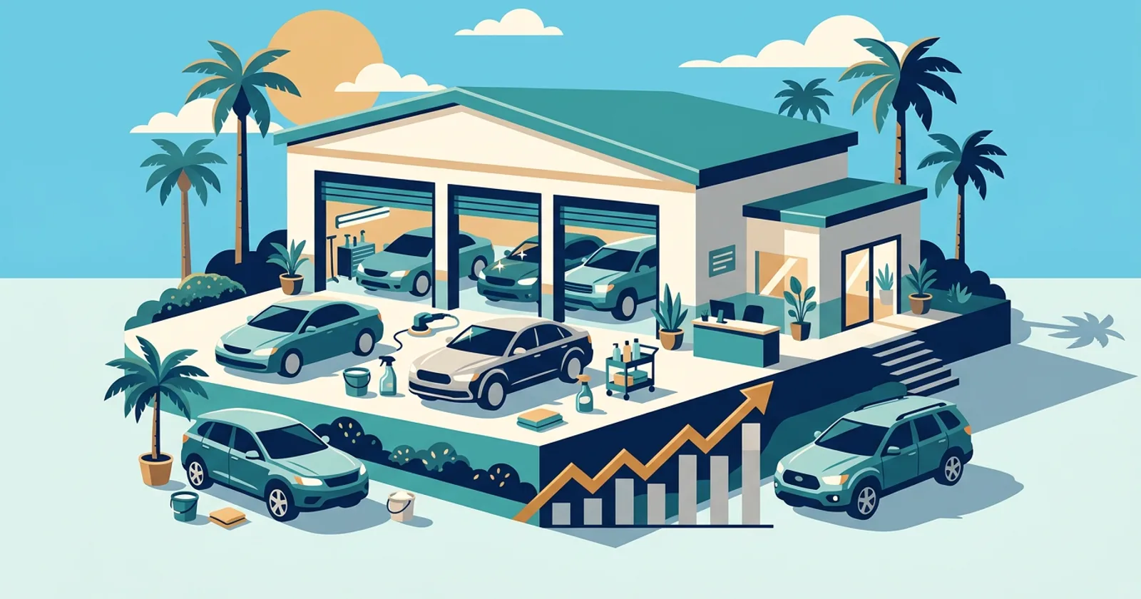 Illustration for Car Detailing Is Heating Up in Florida