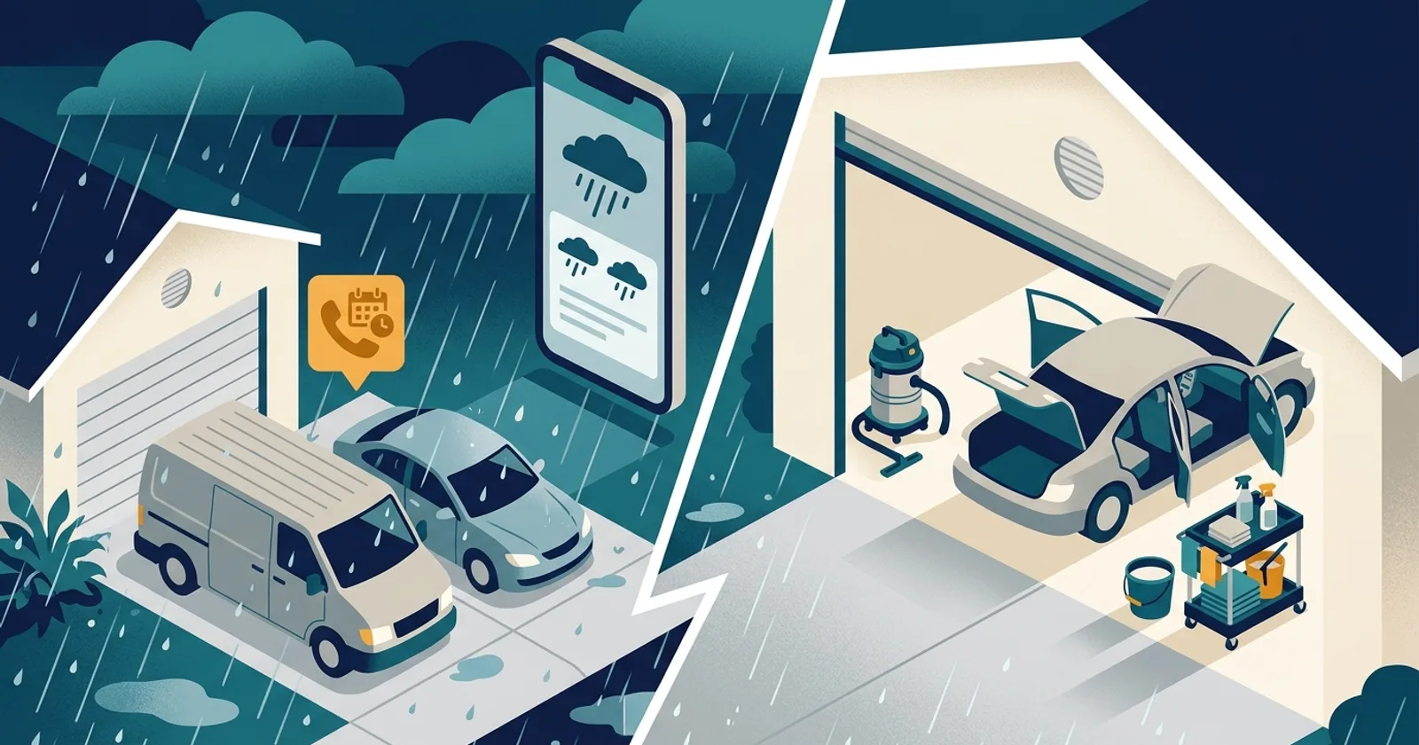 Illustration for Rain-Day Policy for Mobile Detailers