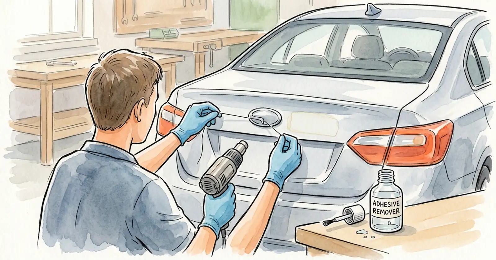 Illustration for Removing Dealer Badges and Logos Without Leaving a Ghost