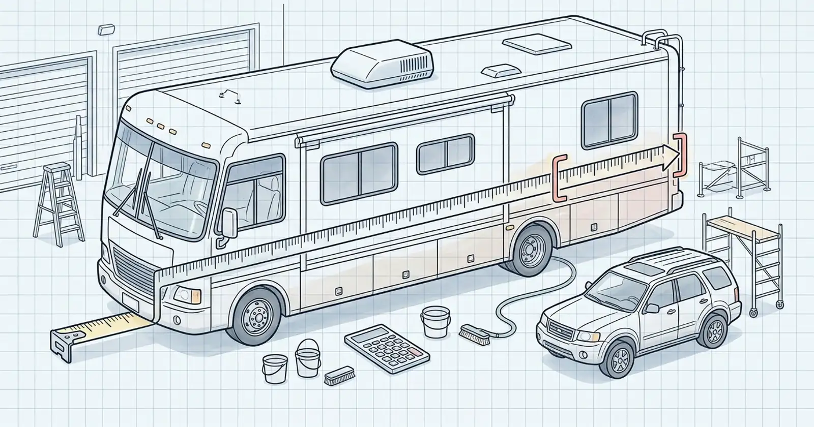 Illustration for What 14 RV detailers charge per foot