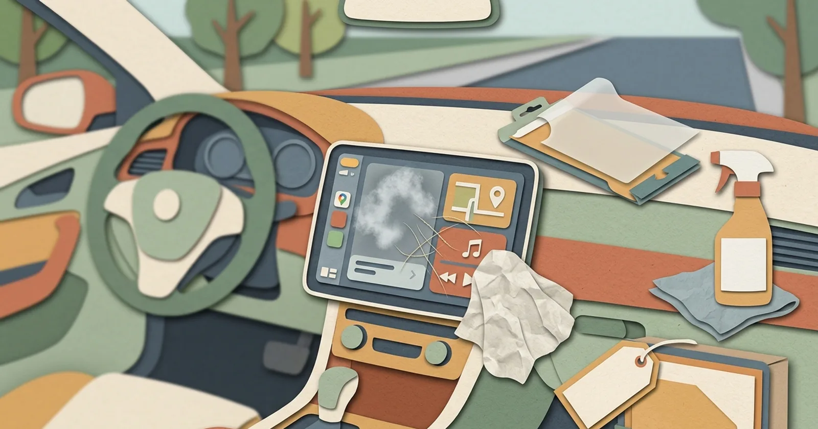 Illustration for Scratched or Hazy Car Screen