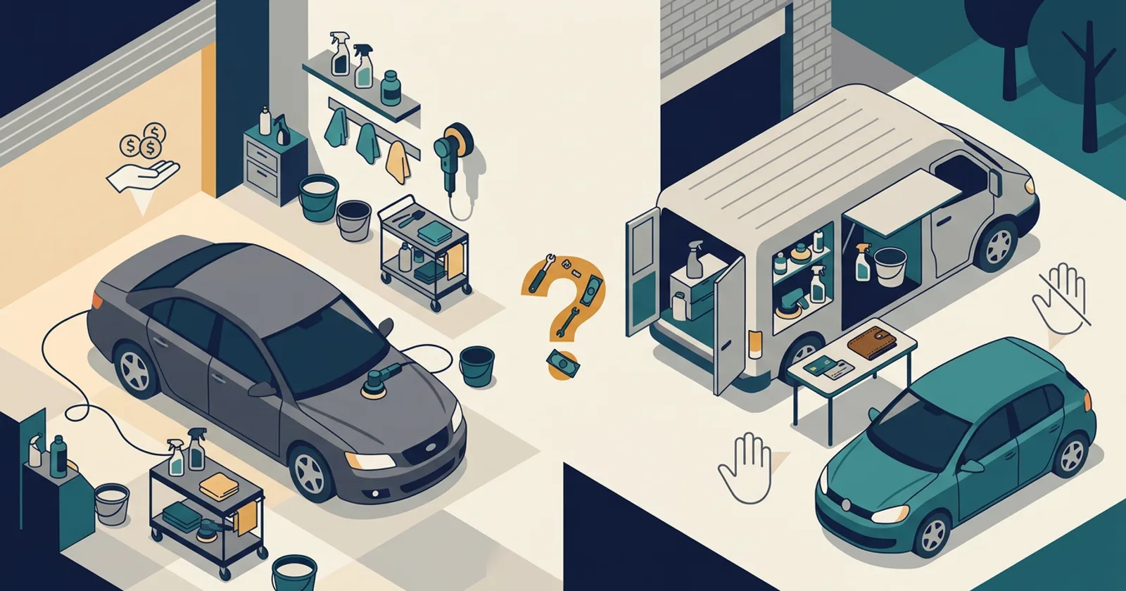 Illustration for Should You Tip a Car Detailer? Owner vs Employee, Mobile vs Shop